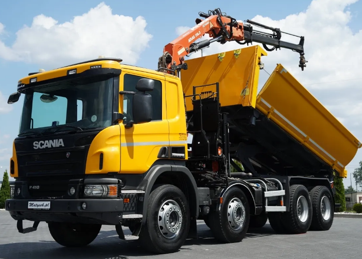 Scania P 410 / 8x4 / BASCULĂ - 5,15 M + ATLAS 116.3 HDS / ROTATOR / EURO 6 /